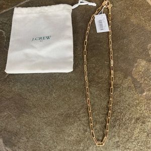 J Crew Factory paper clip chain necklace 18” NWT